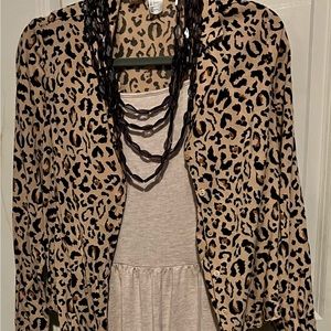 Romper size small with cheetah top size small